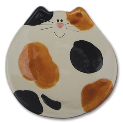 Ceramic Cat Dish: Calico